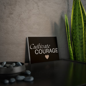 Cultivate Courage Canvas Photo Tile with solid-front construction and OBA-free canvas