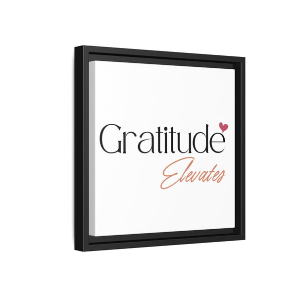 Colorful framed gratitude elevates matte canvas art for home decor