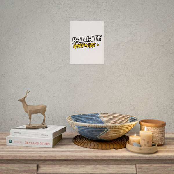 Radiate Goodness Rolled Posters: Colorful and uplifting wall art for home decor