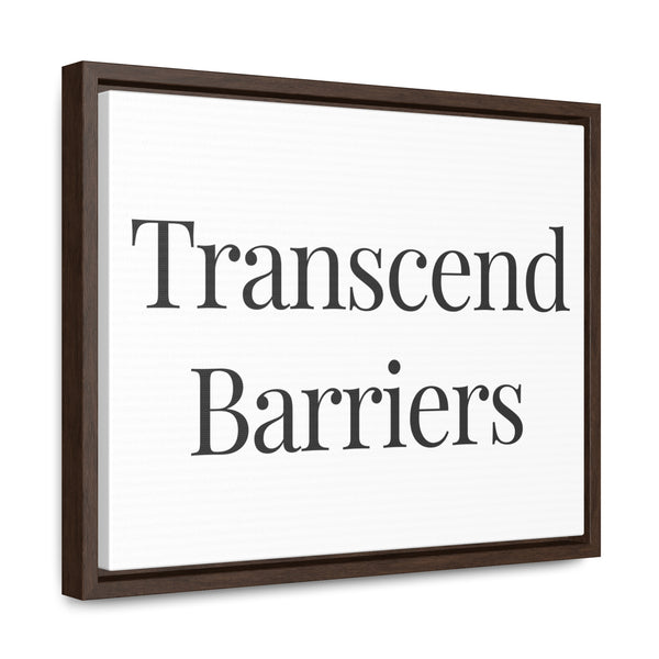 Black framed indoor use only canvas