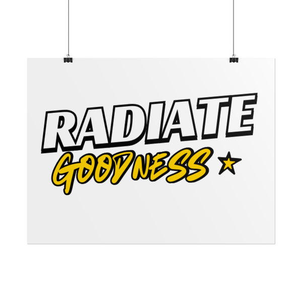 Radiate Goodness Rolled Posters: vibrant, high-quality posters with inspiring designs