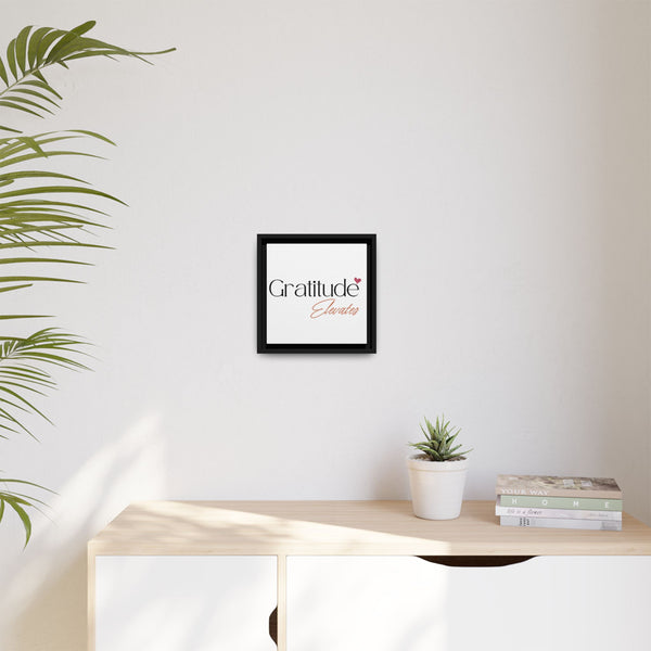 Multicolored framed Gratitude Elevates Matte Canvas for home decor