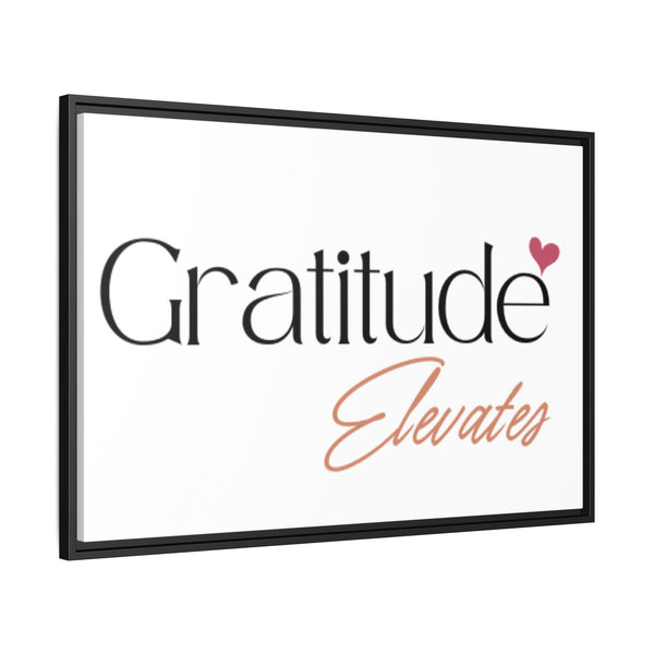 Multi-color framed Gratitude Elevates matte canvas adds beauty and depth to any space