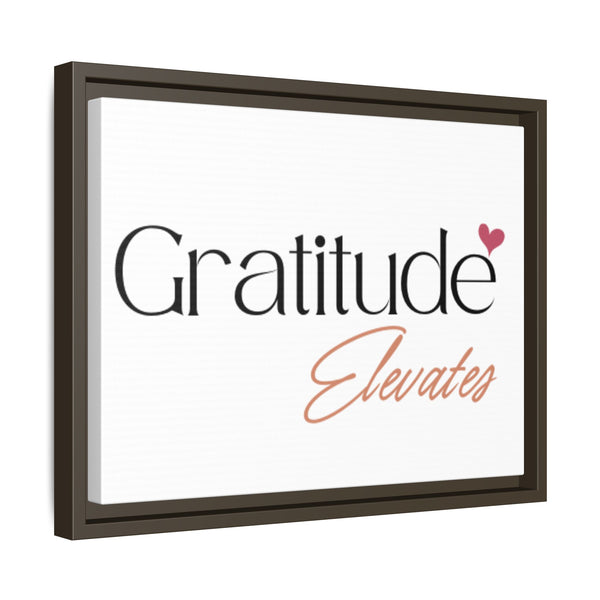 Vibrant multi-color framed Gratitude Elevates Matte Canvas for home decor