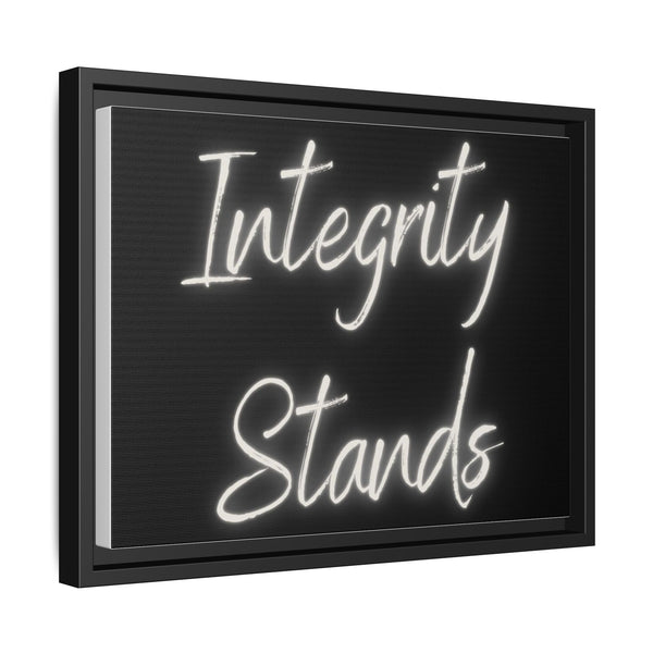 Integrity Stands Matte Canvas, Framed (Multi-color) showcasing high-quality, vibrant artwork display option