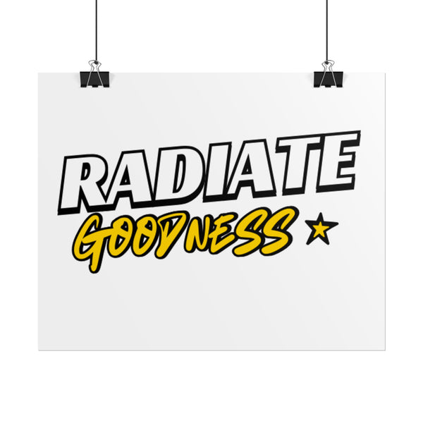Radiate Goodness Rolled Posters showcasing vibrant, inspirational designs for home decor