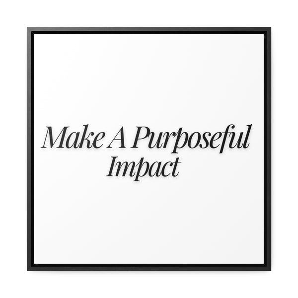 Make A Purposeful Impact Gallery Canvas Wraps, Square Frame hanging on a wall in a modern living room