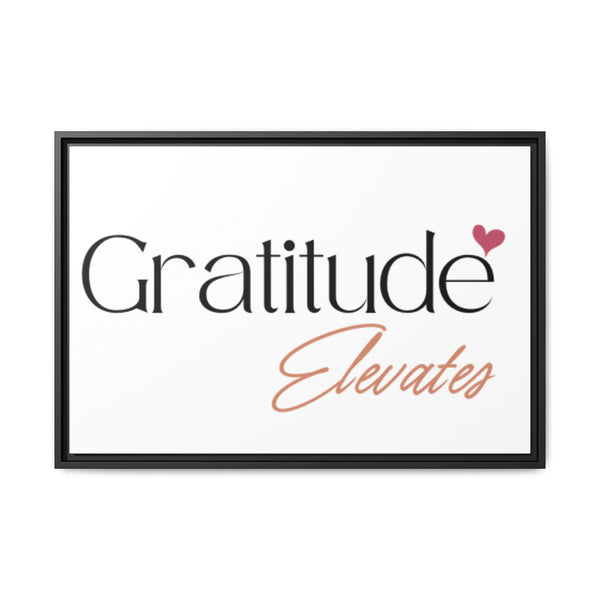 Multicolored framed gratitude elevates matte canvas for home decor