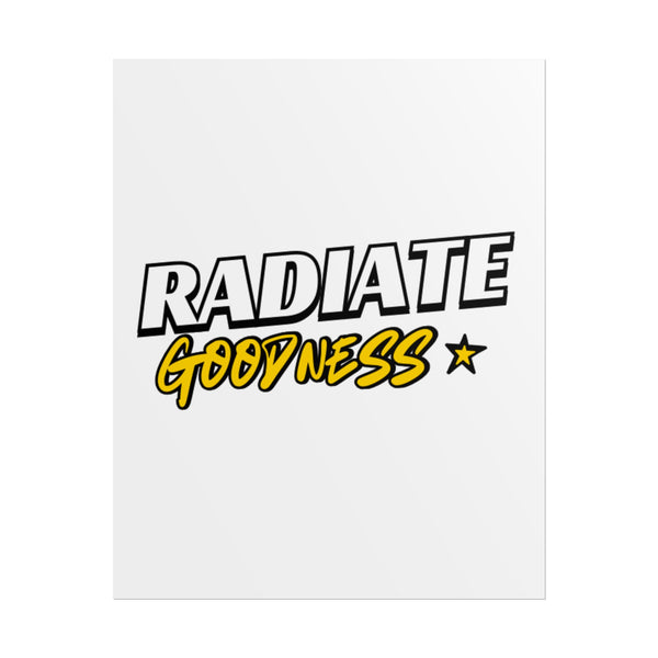 Radiate Goodness Rolled Posters: Colorful and uplifting wall art for any space