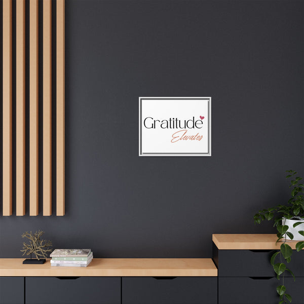 Gratitude Elevates Matte Canvas, Framed (Multi-color) showcasing its vibrant and elegant design