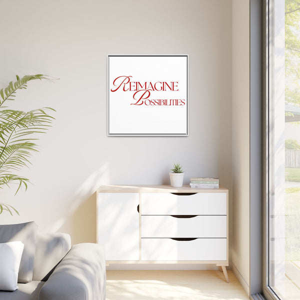 Large framed matte canvas in multi-color, perfect for modern decor