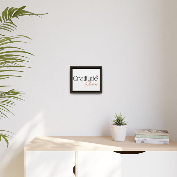 Vibrant multi-color framed Gratitude Elevates Matte Canvas for home decor