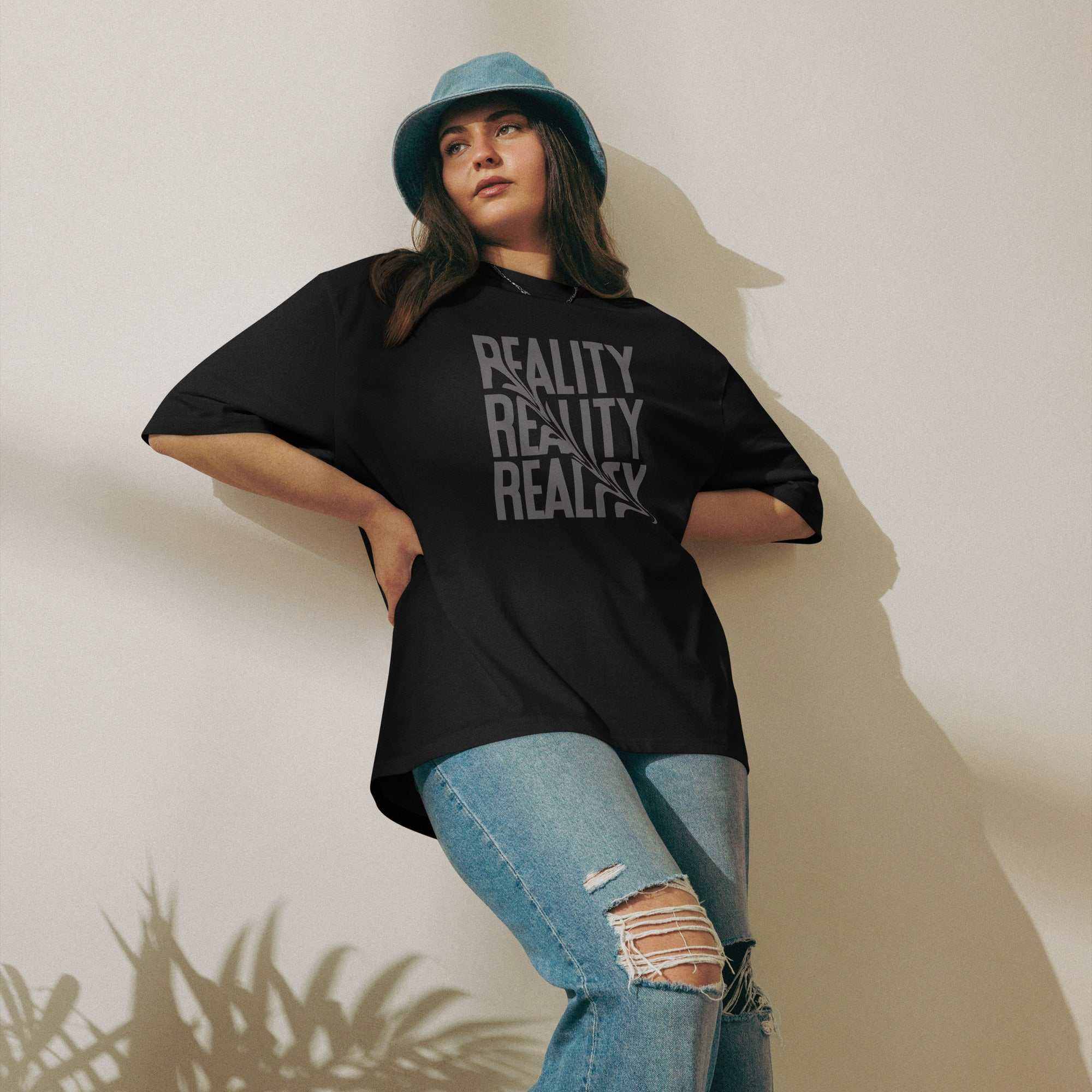 Reality Oversized heavyweight t-shirt